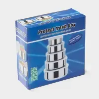 Набор контейнеров из нержавеющей стали &laquo;Радуга&raquo;, 5 шт.: d=18/16/14/12/10 см, с крышками, МИКС