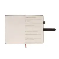 Ежедневник недатированный формат А5, 80л, линия, с ручкой, подар коробка, Черный