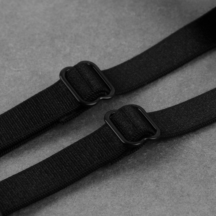 Бретели текстильные, крестообразные, 1 см, цвет чёрный Бретели текстильные, крестообразные, 1 см, цвет чёрный