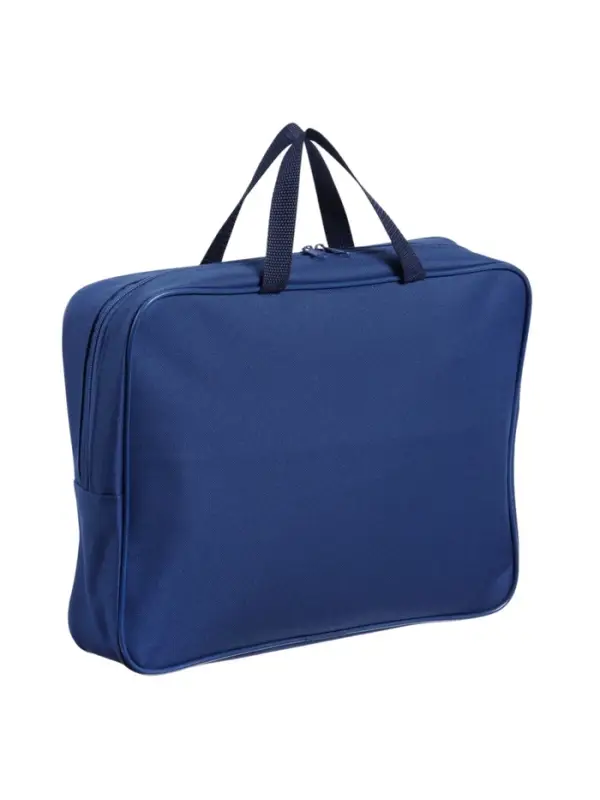Папка с ручками А4, 360&times;270&times;80 мм, текстильная, внутренний карман, синий 1Ш48