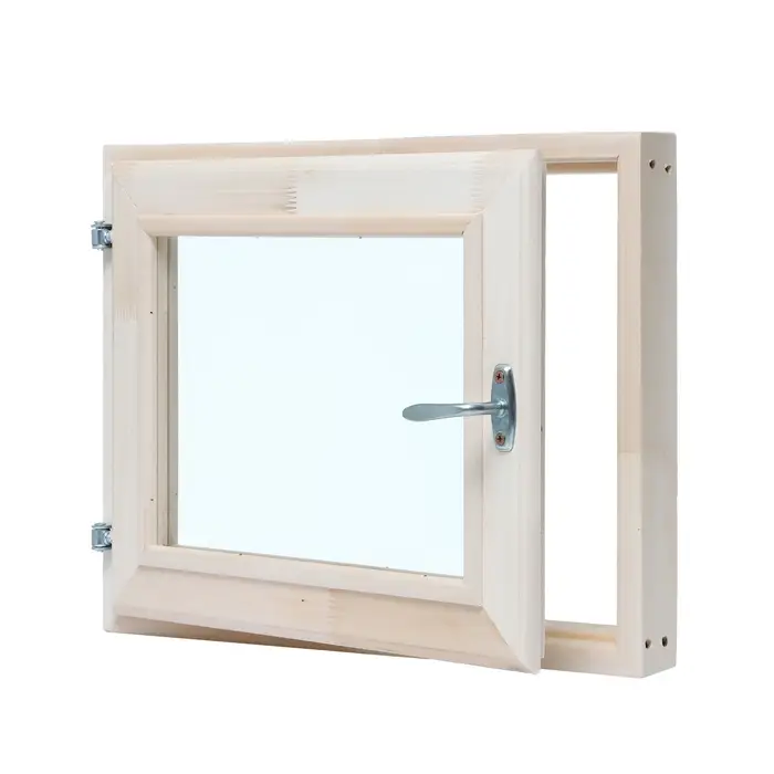 Окно деревянное для бани, 40&times;50 см, двойное стекло, &laquo;Добропаровъ&raquo;