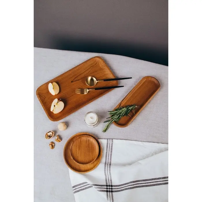 Блюдо, 27&times;11&times;2 см, тиковое дерево