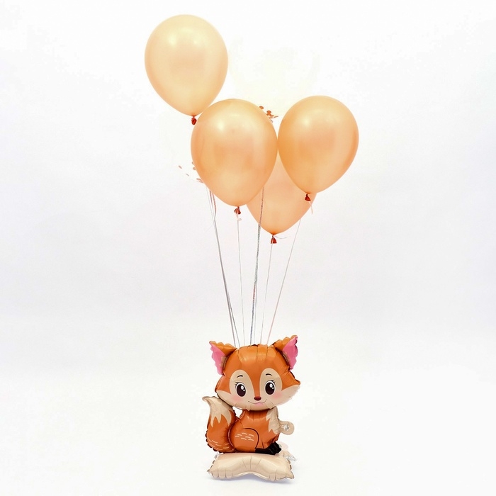 Шар фольгированный 24 Шар фольгированный 24" "Лисичка", на подставке