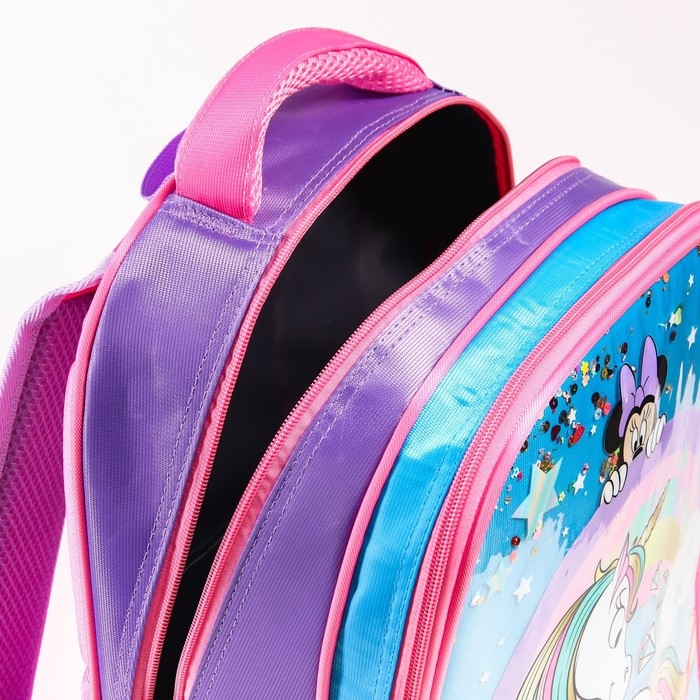 Рюкзак школьный, 39 см х 30 см х 14 см  Рюкзак школьный, 39 см х 30 см х 14 см "Мышка", Минни и единорог
