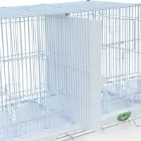 Клетка для птиц пролётная укомплектованная Bd=5/2w, 62&times;27&times;40 см, белая