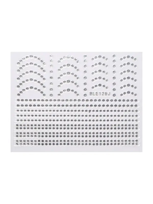 Наклейки для ногтей «Бусинка», металлизированные, цвет серебристый