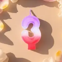 Свеча цифра для торта &laquo;3&raquo;, 8&times;3.75&times;1 см