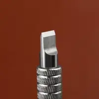 Нож поворотный для тиснения на коже, 9&times;2.7 см, цвет серебряный