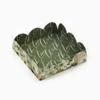 Коробка для печенья, кондитерская упаковка с пластиковой крышкой, &laquo;Пчёлка&raquo;, 10.5&times;10.5&times;3 см