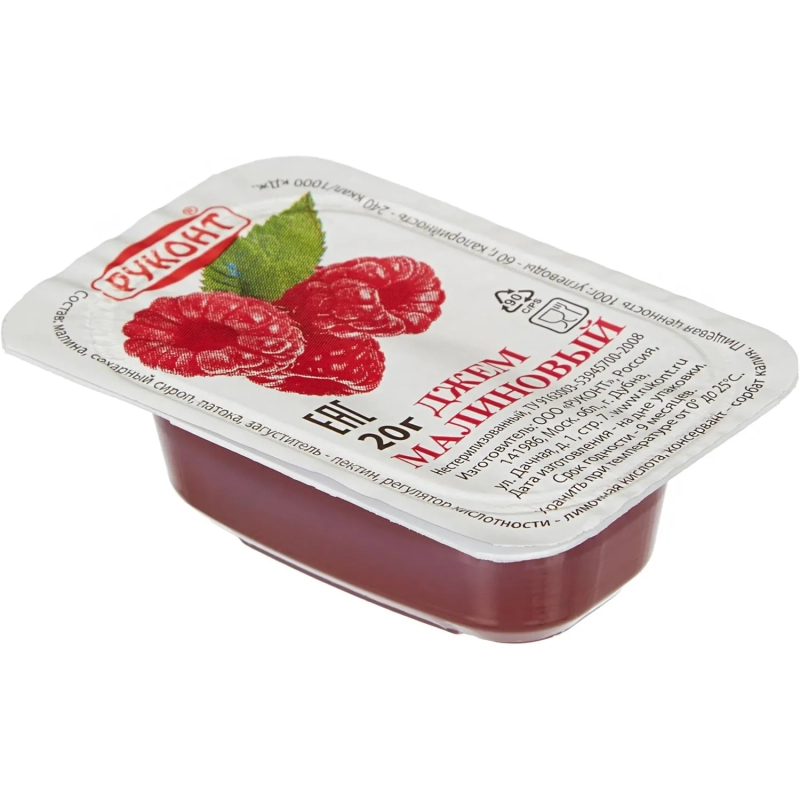 Джем Руконт порц. малина 20г/шт 20 шт/уп