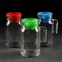 Кувшин для воды стеклянный «Лёд», 500 мл, 9×16 см, цвет МИКС Кувшин для воды стеклянный «Лёд», 500 мл, 9×16 см, цвет МИКС