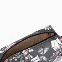 Косметичка-футляр женская с ручкой, объёмная, маленькая, для косметики, лекарств, прокладок, чёрная/разноцветная