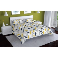 Постельное белье 1,5сп,Feneos набивн.поплин 105г/м2(нав.70х70-2шт),28904-1