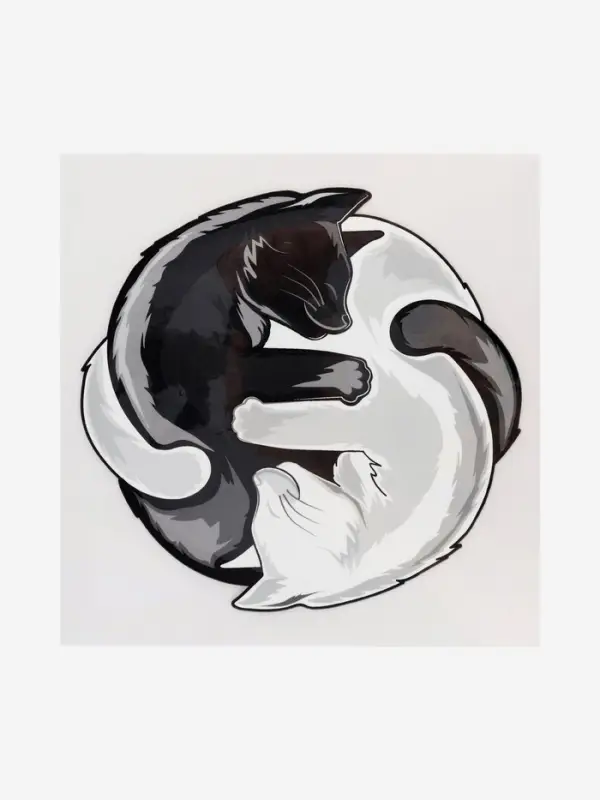 Термонаклейка &laquo;Коты Инь-Ян&raquo;, 18.6&times;18 см