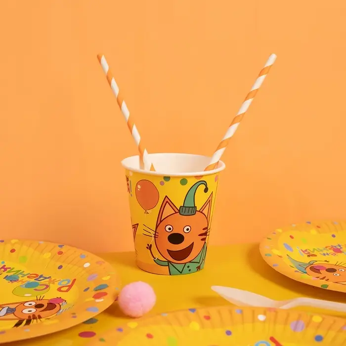 Стаканы  "Три Кота. Веселый День Рождения" 6 шт.