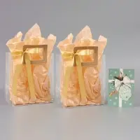 Подарочные пакеты &laquo;С Новым годом&raquo; с открыткой, лентой и тишью, набор 2 шт.