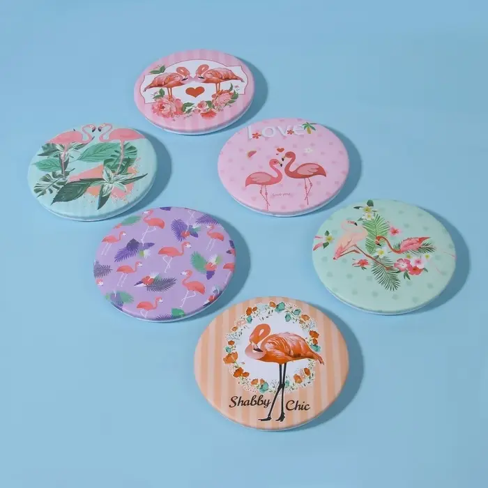 Зеркало складное «Flamingo Love», d = 7,5 см, рисунок МИКС Зеркало складное «Flamingo Love», d = 7,5 см, рисунок МИКС