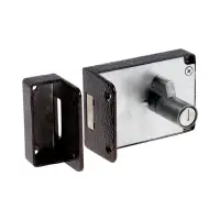 Замок дверной LOCKLAND, накладной, 100х70х55 мм, цвет коричневый