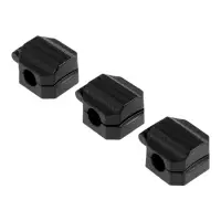 Держатель для проводов 2.2&times;2.8 см, набор 3 шт., самоклеящийся, чёрный