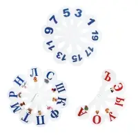 Набор веер-касс, гласные, согласные, цифры от 1 до 20, Calligrata, гибкие, 3 штуки, пакет с европодвесом, МИКС