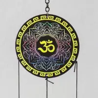 Музыка ветра металл "Ом (мантра)" 4 колокольчика 62х10х5 см Музыка ветра металл "Ом (мантра)" 4 колокольчика 62х10х5 см