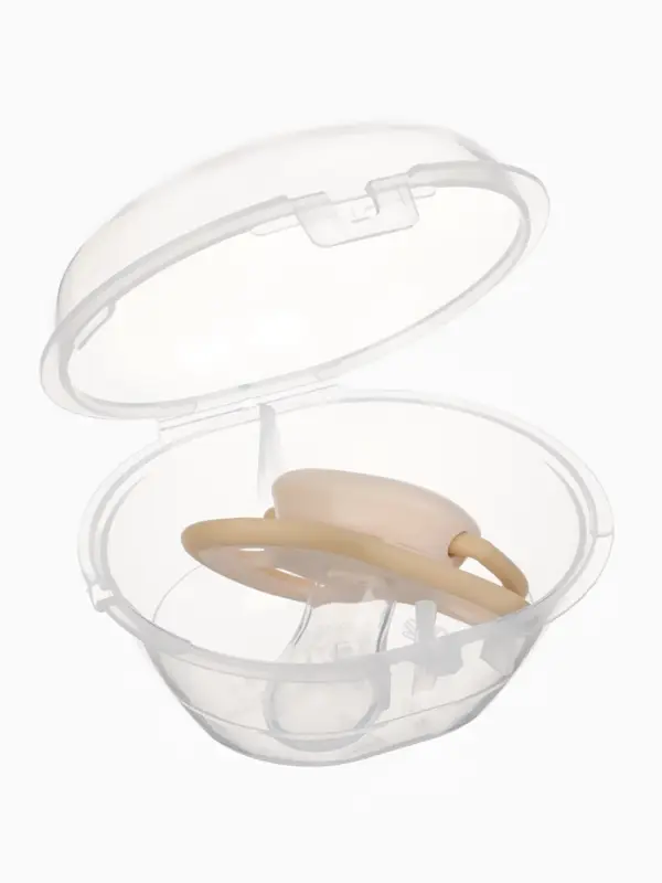 Соска-пустышка ортодонтическая, силикон, от 6 мес., бежевая