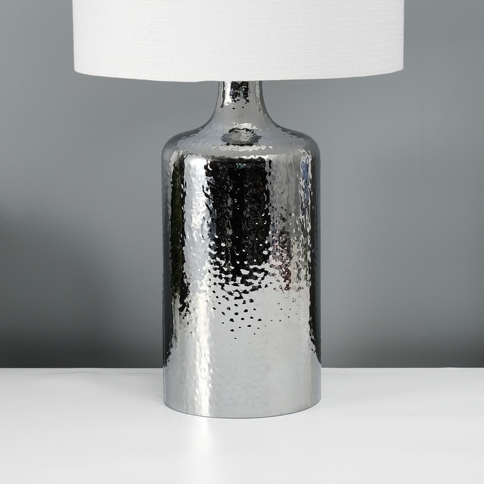 Настольная лампа с абажуром RISALUX «Слинг», Е27, 40 Вт, хром, 30×30×58 см Настольная лампа с абажуром RISALUX «Слинг», Е27, 40 Вт, хром, 30×30×58 см