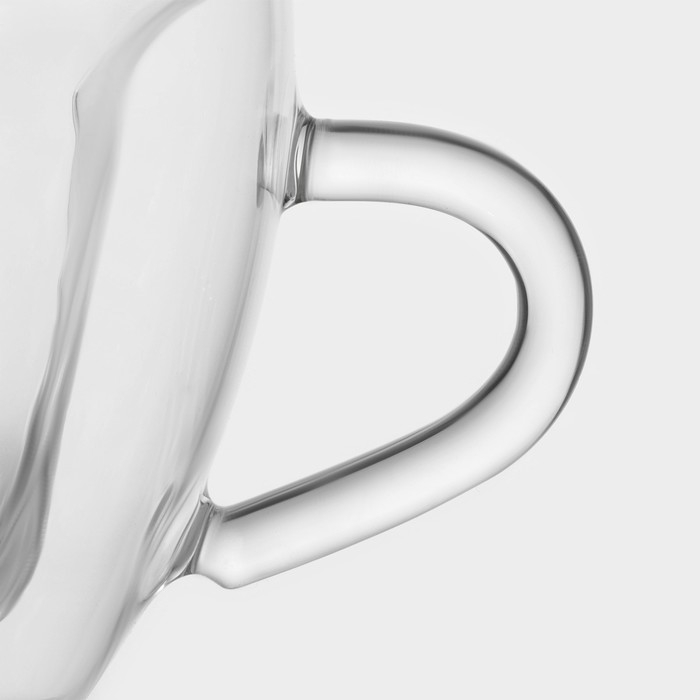 Набор стеклянных кружек с двойными стенками Доляна «Сердце», 150 мл, 11,5×8,5×8 см, 2 шт