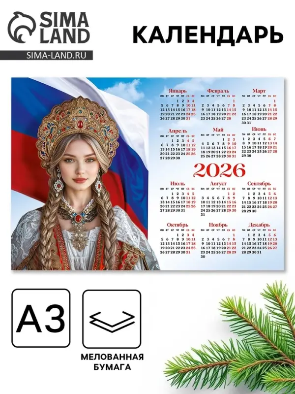 Календарь 2026 «Патриотический», А3 Календарь 2026 «Патриотический», А3