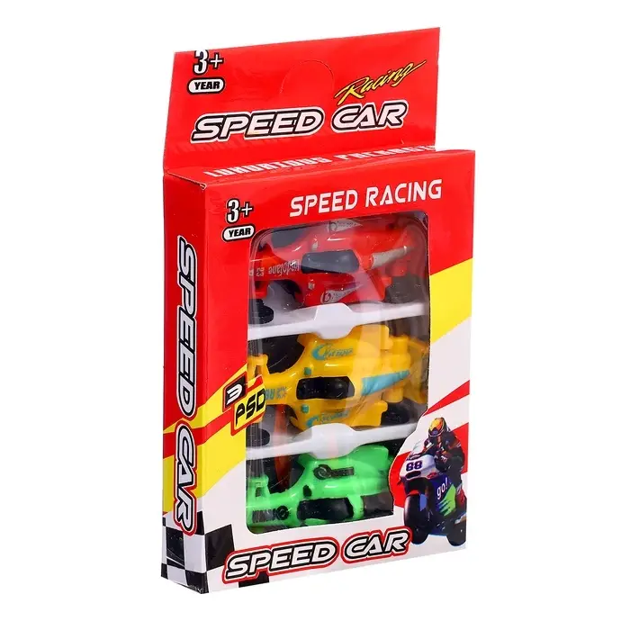 Машина &laquo;Гоночный болид&raquo;, набор 3 шт., МИКС