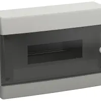 Корпус пластиковый навесной на 12 модулей ЩРН-П-12 IP41 UNION Compact черная прозрачная дверь