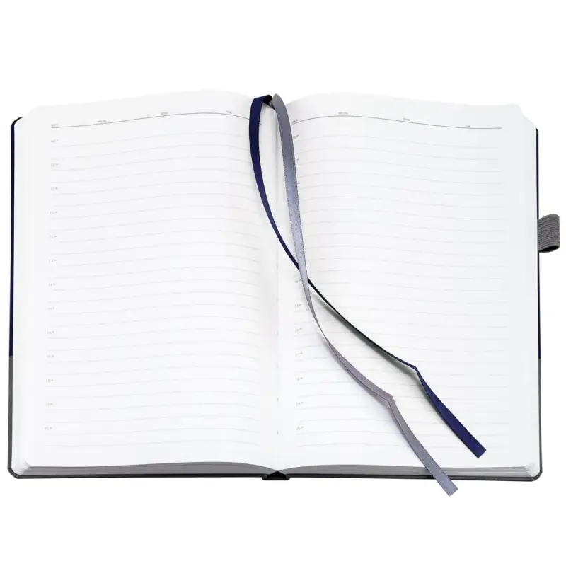 Ежедневник Horizon, недатированный, серый с синим