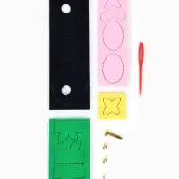 Набор для создания сумки из фетра "Панда", цвет зеленый