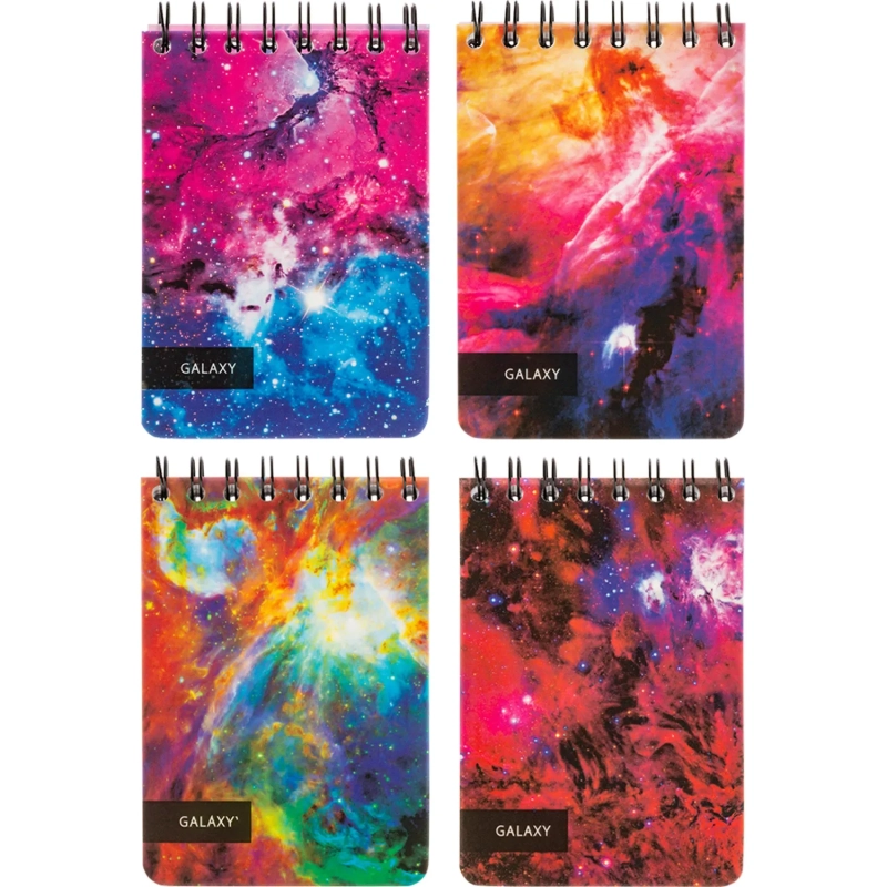 Блокнот 120л,А6,Space Galaxy,белый