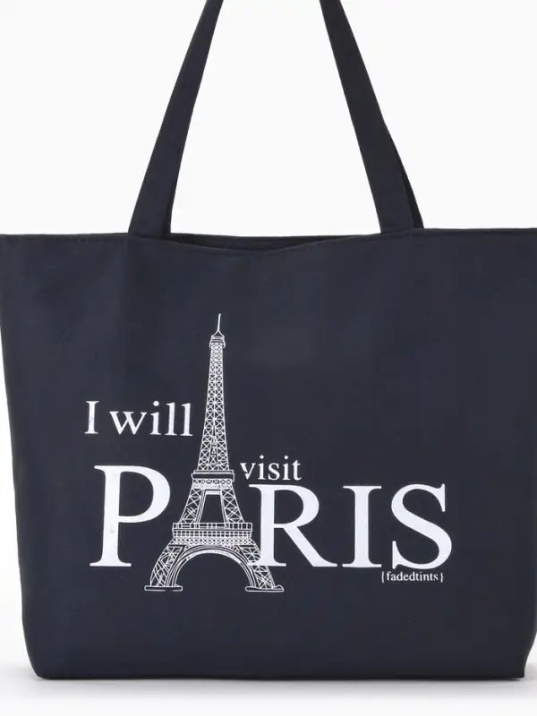 Сумка - шоппер, на молнии, с подкладкой, 42&times;9&times;32 см, с рисунком, чёрная