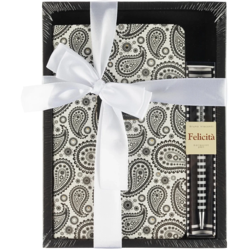 Набор подарочный ежедневник недат. А5 B&W с ручкой,Вост.мотив, 3-743/02-5