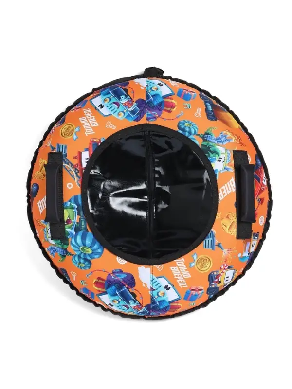 Тюбинг – ватрушка «Машинки», диаметр чехла 70 см, оранжевая, чёрная, Winter Star Тюбинг – ватрушка «Машинки», диаметр чехла 70 см, оранжевая, чёрная, Winter Star