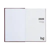 Ежедневник датир 2026г А5 168л б/вин, Бордо Ежедневник датир 2026г А5 168л б/вин, Бордо