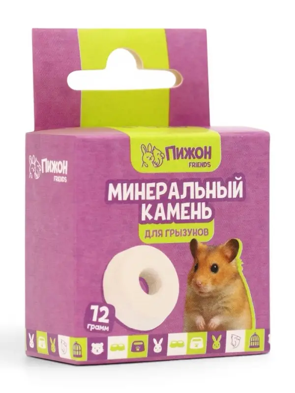 Минеральный камень для грызунов &laquo;Пижон&raquo; для грызунов, 12 г