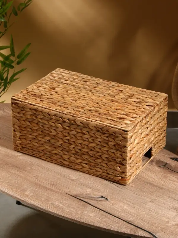 Корзинка прямоугольная, 44&times;30&times;20 см, водный гиацинт