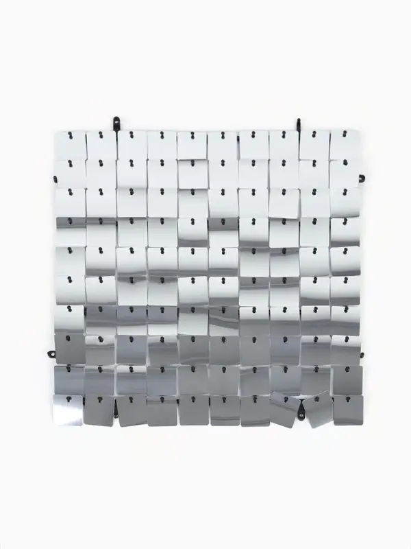 Панель с пайетками для фотозоны 30&times;30 см, серебристый