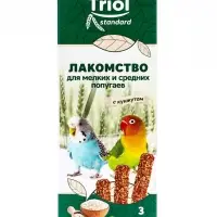 Лакомство Triol для мелких и средних попугаев с кунжутом, 3 шт., 80 г