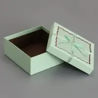 Набор подарочных коробок 3 в 1, квадратные, мятный, 19&times;19&times;9.8; 17&times;17&times;8; 15&times;15&times;6.5 см