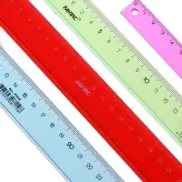 Набор пластиковых линеек Calligrata, 4 штуки (15, 20, 25 и 30 см), прозрачные, МИКС