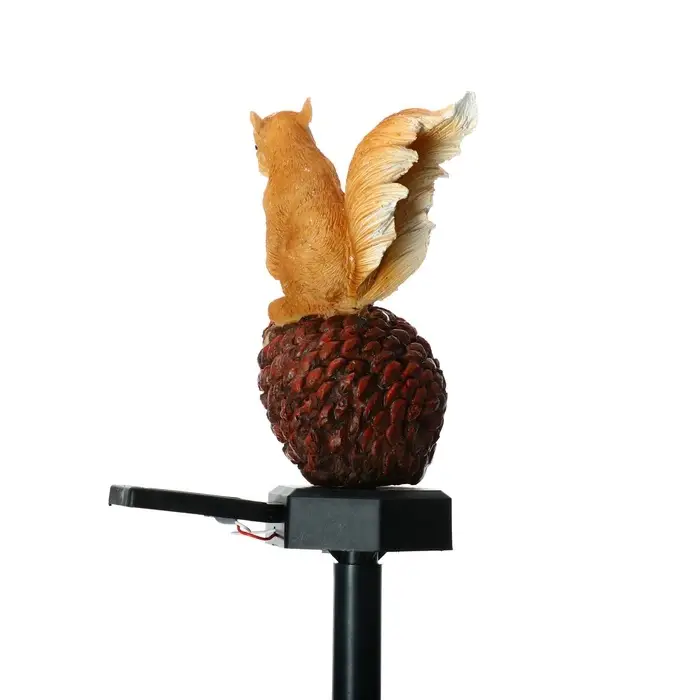 Садовый светильник &laquo;Бельчонок&raquo;, уличный, на солнечной батарее, 41 см, 1 LED, свечение тёплое белое