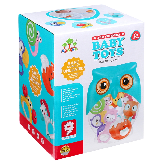 Набор погремушек с прорезывателями «Совушка» Набор погремушек с прорезывателями «Совушка»