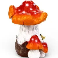 Садовая фигура &laquo;Гриб-мухомор с ежами&raquo; из полистоуна, 40&times;32&times;40 см