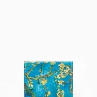 Кошелёк женский на кнопке, 10&times;1.5&times;8 см, с цветочным принтом, зелёный