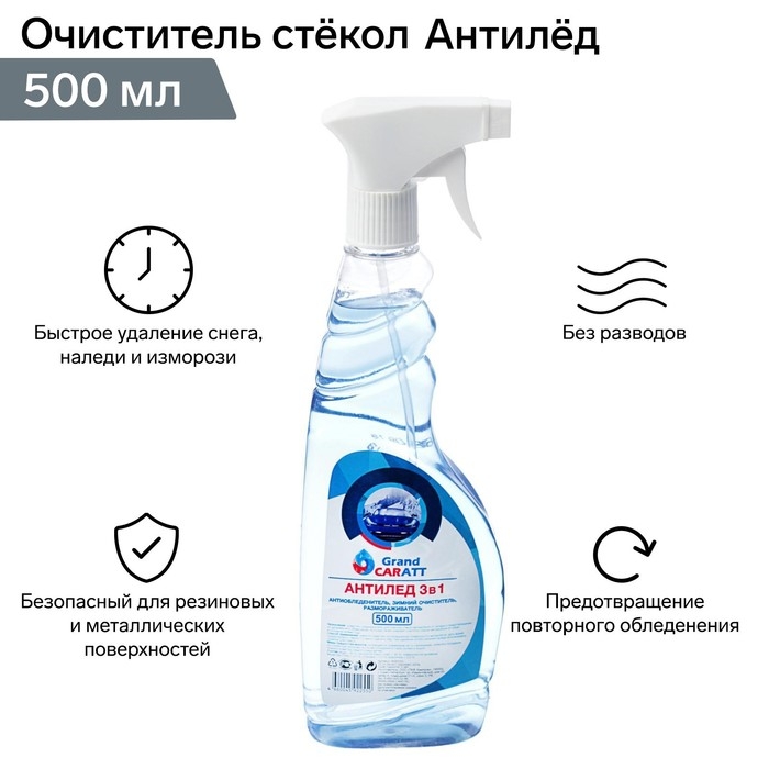 Антилёд Grand Caratt 3 в 1, 500 мл, триггер Антилёд Grand Caratt 3 в 1, 500 мл, триггер