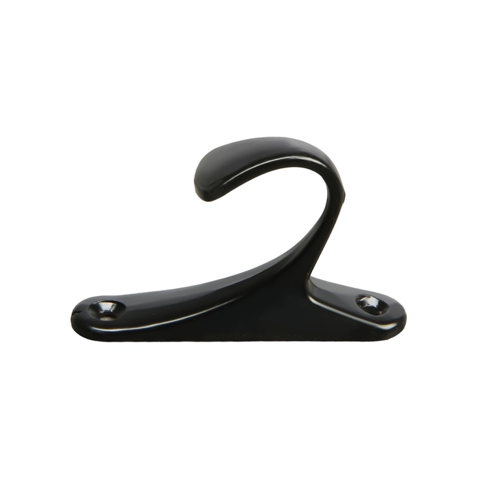 Крючок для штор CAPPIO KS101, однорожковый, цвет черный, 2 шт. Крючок для штор CAPPIO KS101, однорожковый, цвет черный, 2 шт.